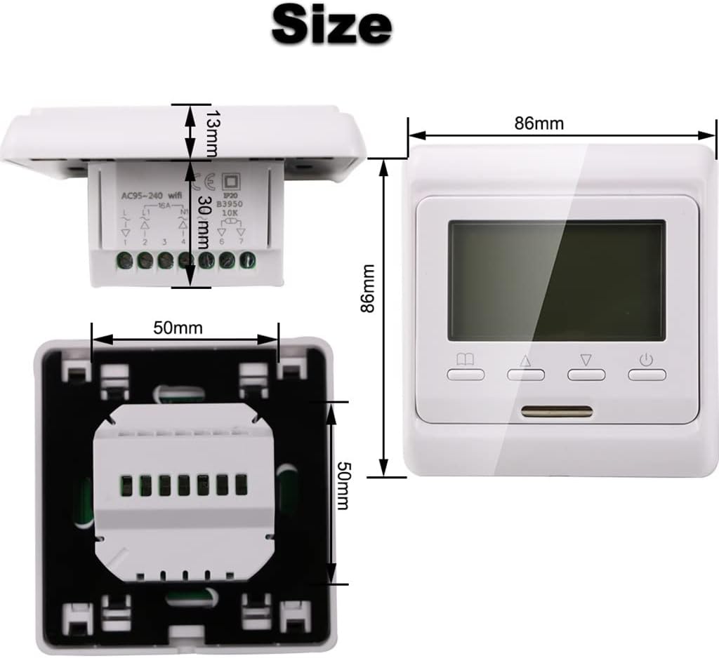 Programming Thermostat Electric Heating Digital Display Intelligent Temperature Controller