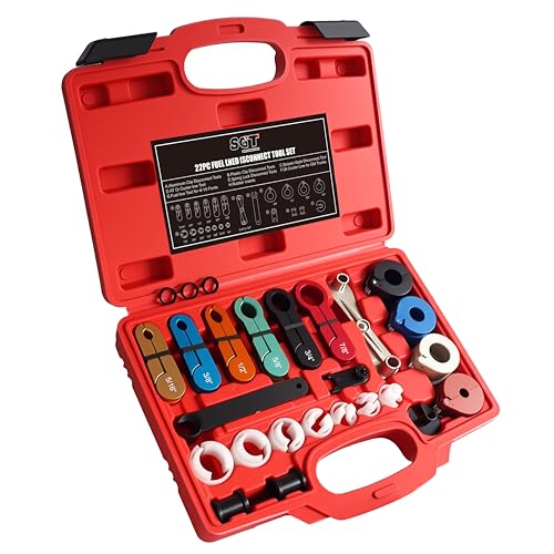 SGT 22pcs Master Quick Disconnect Tool Set,Fuel Line Disconnect Tool Set for A/C Fuel & Transmission Systems，Line Disconnect Tool Kit Apply to Most Vehicles