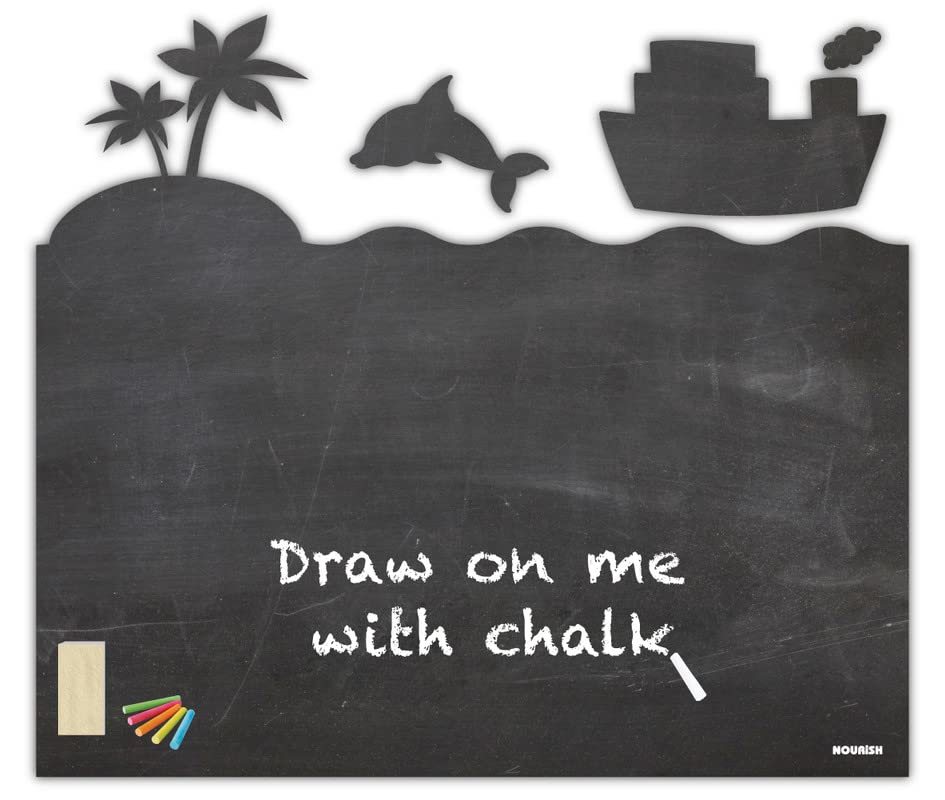Nourish - 25X22Inches Blackboard Wall Sticker Removable Decal with 6 Free Chalks and 1 Duster (B0BRXW7LSD) Amazon Price History, Amazon Price Tracker