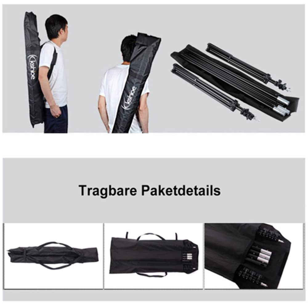 LEADZM Hintergrund Ständer Set 2 x 3m Verstellbarer Hintergrund Hintergrundständer Stützsystem Ständer mit Tragetasche für Porträt Produkt Videoaufnahmen und Partydekoration