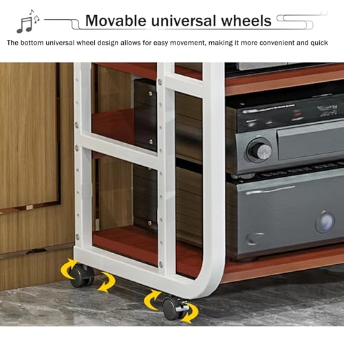 Supporto regolabile a 5 livelli per console di gioco con supporto multimediale per home Entertment Audio Rack Storage Design moderno ed elegante