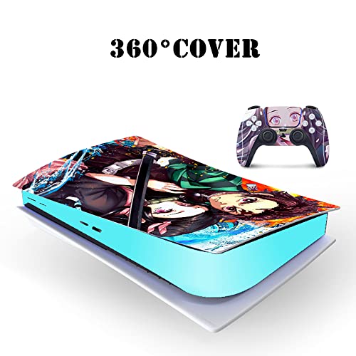 Protective & Decorative Cover Sticker For Ps5, Anime Decal Skin For Ps5 Console And Controllers Sticker, Durable, Scratch Resistant, Bubble-Free, Compatible With Playstation 5(Style A-Disk Edition) #TOP2