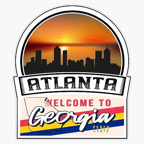 Magnet Atlanta Welcome To Georgia Peach State Georgia State And Cities Series -3 Magnet Vinyl Decal Sticker 5
