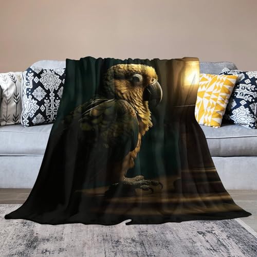 Couverture polaire perroquet pour canapé et lit : plaid chaud et doux de salon - 7