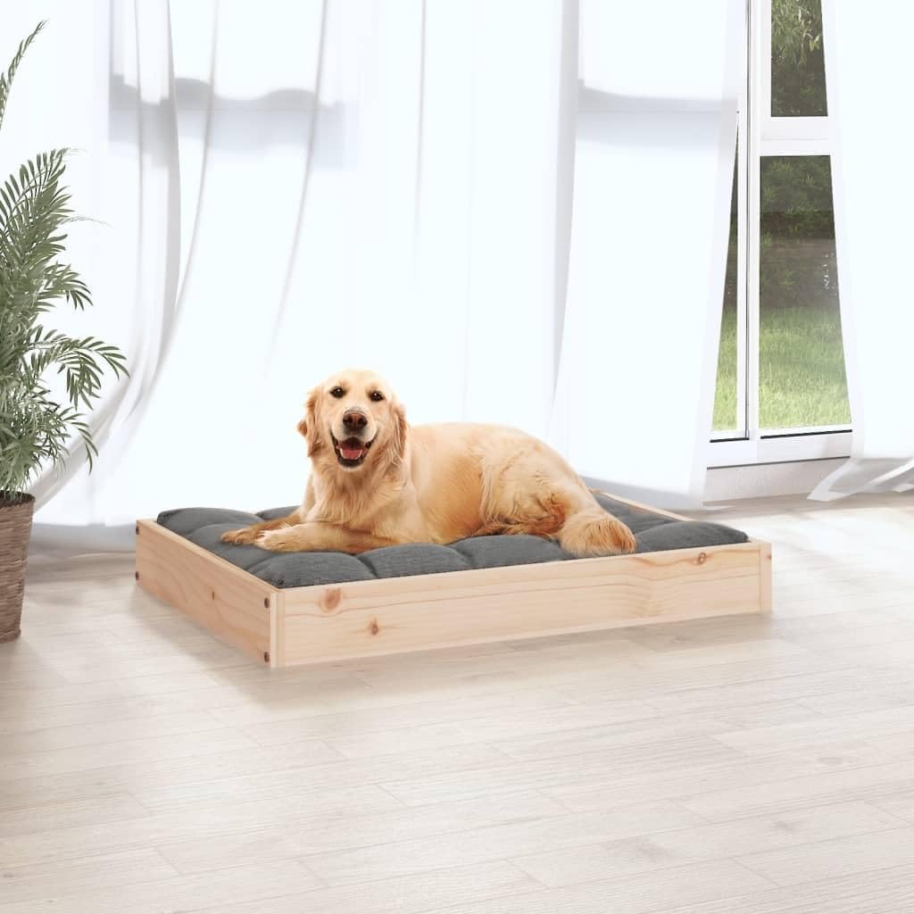 review Rectangular Dog Bed | Solid Pinewood Frame | Aesthetically Pleasing and Sturdy Design | Pet Sofa Lounge | Confortable Rest for Dogs (Natural, Large)