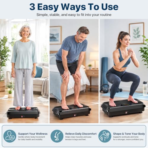POWERFUEL Full Body Vibration Plate Exercise Machine for Lymphatic Drainage - image 3