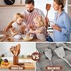 Wooden Spoons for Cooking, 9 PCS Teak Wood Cookware Utensil Set - Smooth Finish, Non-Stick, Comfortable Grip, Heat Resistant Kitchen Utensils Gift Box #5