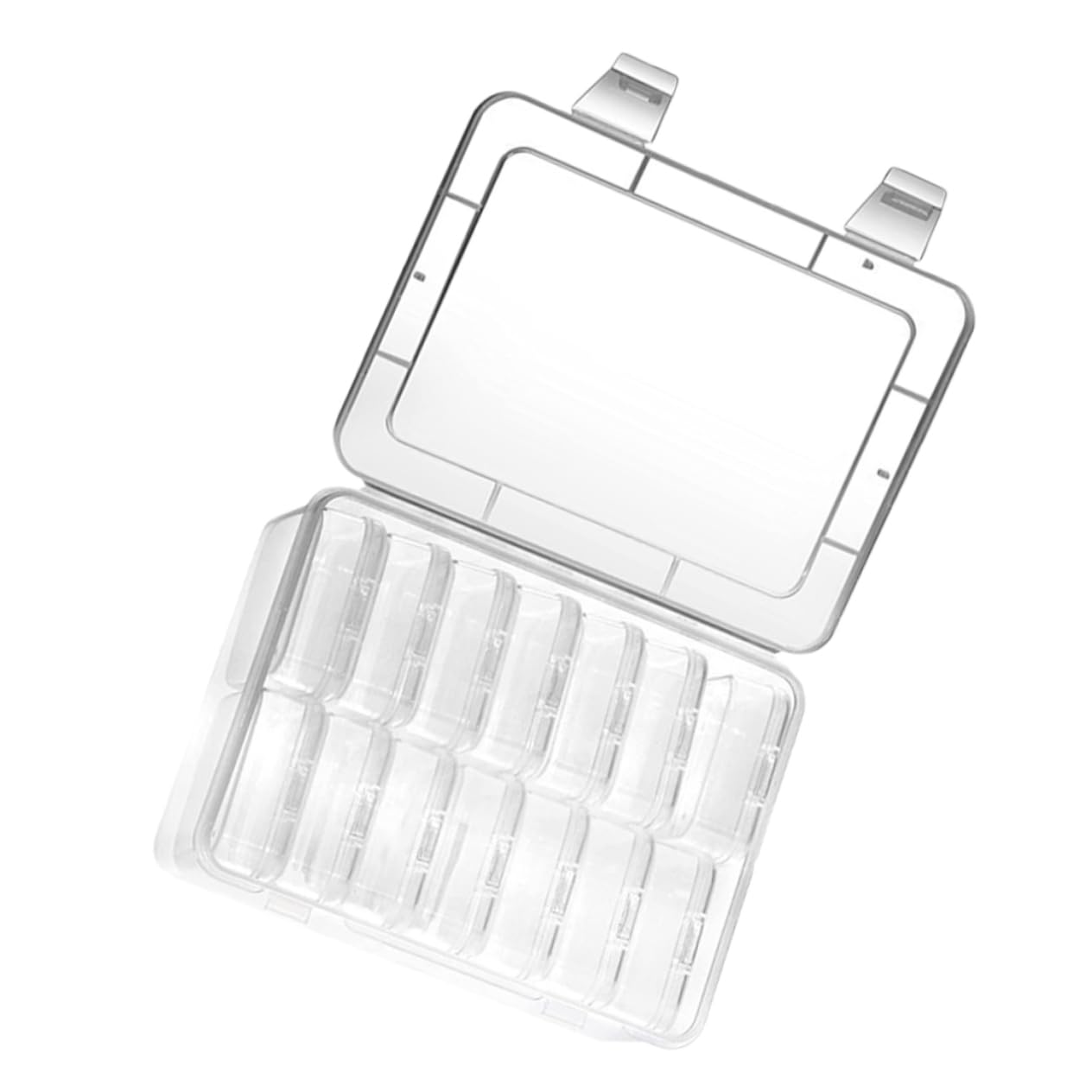 Caja Compartimentos Plástico Transparente para Almacenamiento de Cuentas y Accesorios Pequeños con Tapa, Diseño Portátil Adecuado para Manualidades y Organización