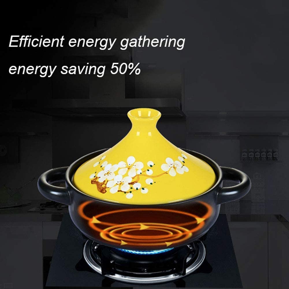 Casseruola in Ceramica marocchina per stufati con Coperchio in Ceramica, Adatta a Diversi Stili di Cottura e impostazioni di Temperatura, Colore Bianco.