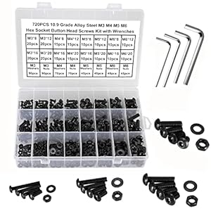 FandWay 720 Stück M3-M6 Maschinenschrauben Set