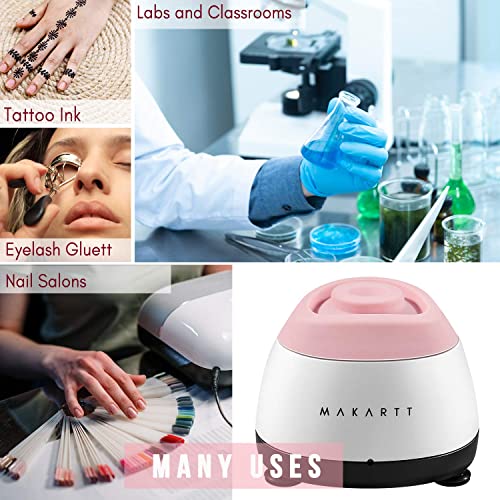 Makartt Mini Vortex Mixer, Vortex Shaker Lab Salon Mixer 3000Rpm 7.5W Portable Quickly And Evenly Mix Gel Polish Test Tubes Centrifuge Tubes Acrylic Paints Nail Art Scientific Lab Clinic Classroom #TOP1