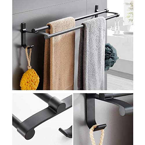 Porte-serviettes mural antirouille 50 cm pour douche et hôtel haut de gamme