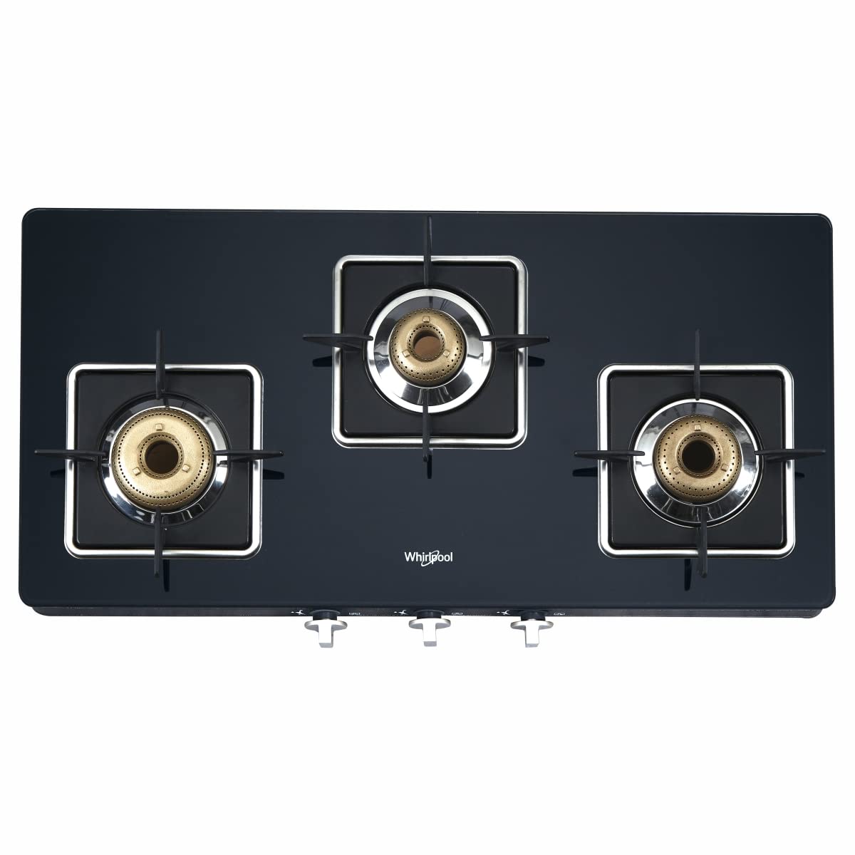 Whirlpool 3 Burner Auto Ignition Heavy Duty Forged Brass Gas Stove with Rust Free Body (GRANDIOSA Prime 773 CT AI BR), Black, Medium-picture-21