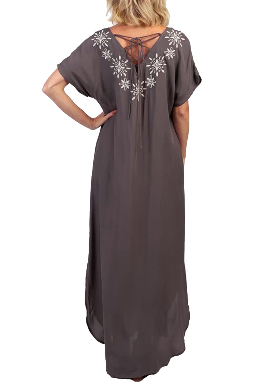 YouKD Vestido Largo de Kaftan Largo de Verano para Mujer Traje de Baño Bohemio Batas de Playa
