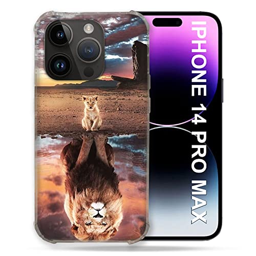 Cover Per Iphone 14 Pro Plus (6.7) Animal Lion Reflet