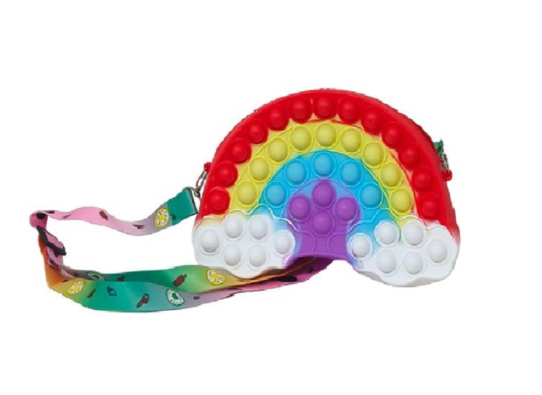 Rainbow Pop it, Rainbow Clouds Pop it Sling Bag for Girls // Multicolor Popit Shoulder Bag, Pop It Pouch, Fidget Toy Bag POPIT Sling Bag for Kids (Pack-1) (B0BSCDV8SB) Amazon Price History, Amazon Price Tracker