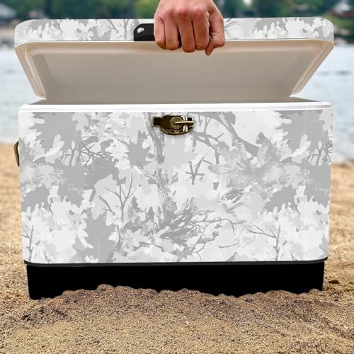 Image of FSE Hard-Sided 54 Qt. / 80 Can Metal Cooler | Durable outdoor beverage cooler with latch closure, bottle opener and side handles. Ideal for picnic or tailgate use
