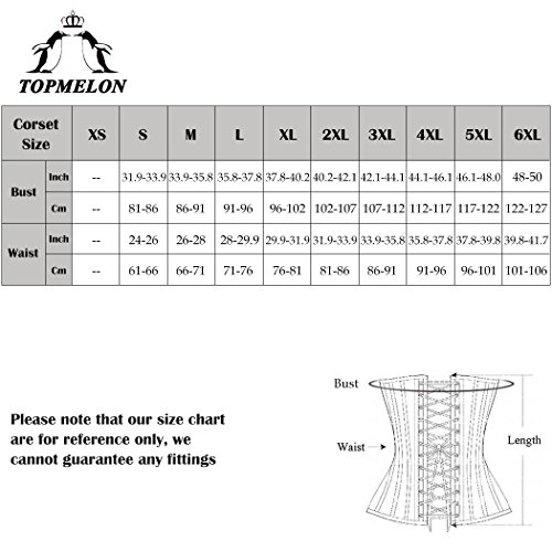 Topmelon Women's Bustier Corset Sexy Girdle Waist Cincher with Garter Belt (L, Apricot) - Thumbnail 3
