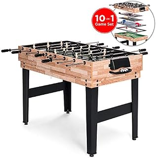 Best Choice Products 10-in-1 Game Table w/Foosball, Pool, Shuffleboard, Ping Pong, Hockey,