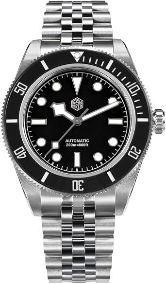 San Martin SN0128 BB58 Automatic Watch 40mm Sapphire Crystal Dive Watches for Men 316L Stainless Steel 200M Water Resistant