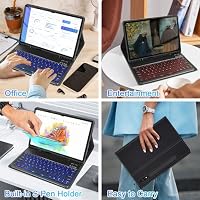 SOPPY Tastaturhülle für Samsung Galaxy Tab S9 FE+/S9+/S8+/S7+/S7 FE 12,4 Zoll, UK-Layout, schlanke Hülle mit Abnehmbarer Tastatur für Galaxy Tab S7 FE/S9 FE+/S9 Plus/S8 Plus/S7 – Ansicht 7