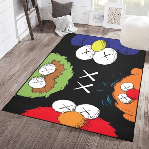 Hypebeast Area Rug 4x5.3 Ft Cartoon Carpet Modern Abstract