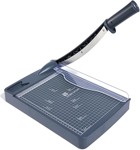 A4 Paper Trimmer, 12-Inch Black Metal Guillotine Cutter with Safety Guard