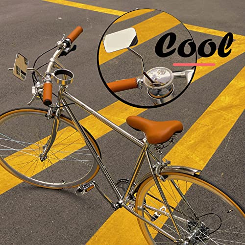 Xifowe Vintage Bike Mirror Metal Bicycle Mirrors For Handlebars Rearview Mirror Cruiser Bike Mirror Electric Bike Mirror Side Mirror Galvanized Steel Frame For The Retro Bike Parts #TOP4
