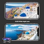 MIAO LAB 5 in 1 Phone Camera Lens Kit -0.63X Wide Angle Lens & 15X Macro Lens+190°Fisheye Lens/CPL + 2X Telephoto Lens Compatible with iPhone Samsung Sony and Most of Smartphone