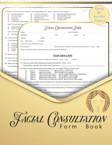 Facial Consultation Form Book: | 50 Client Intake Forms ( Beauty Salon Business Forms ) 8.5x11 Inch.