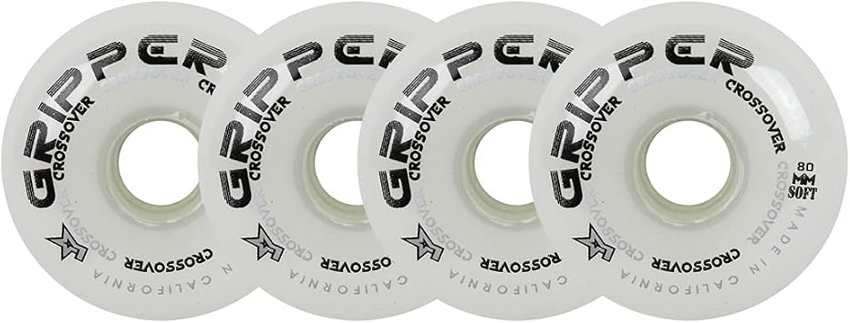 Labeda Roller Hockey Wheels Gripper Crossover Set of 4 - Choose Color/Size