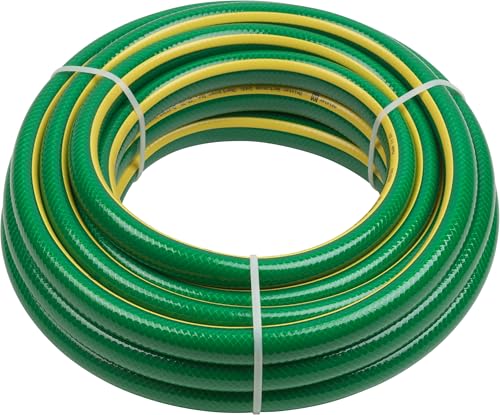 Meister Schlauch Kreuzgewebe 19 05 mm (3/4 Zoll) - 20 m Länge - Zur Bewässerung kleiner Flächen - Trittfest und Abriebfest - UV-beständig Gartenschlauch aus Erst-PVC Wasserschlauch 9930310
