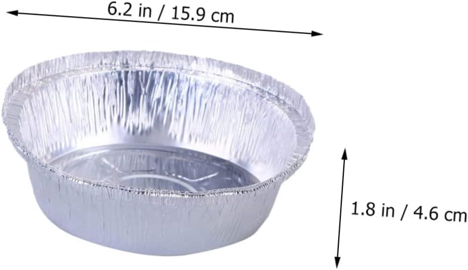 Cabilock 80pcs High-temperature Resistant Aluminum Foil Baking Bowls for Air Fryer and Oven Use for Bbq Roasting and Serving at Parties and Picnics