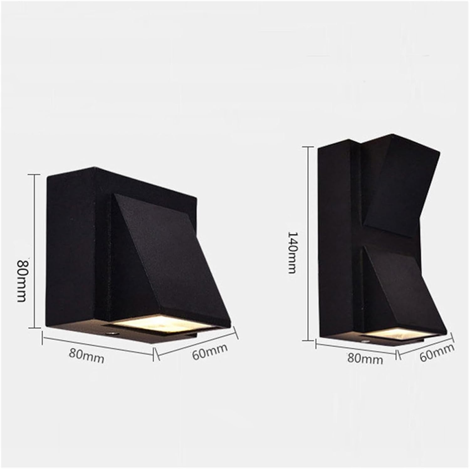 MIELEU IP65 Waterproof 5W 10W Indoor Outdoor Led Wall Light Modern Aluminum Surface Mount Cube Led Garden Porch Light AC110V/220V (Color : Warm White (2700-3500K), Size : 5W-01) image 3