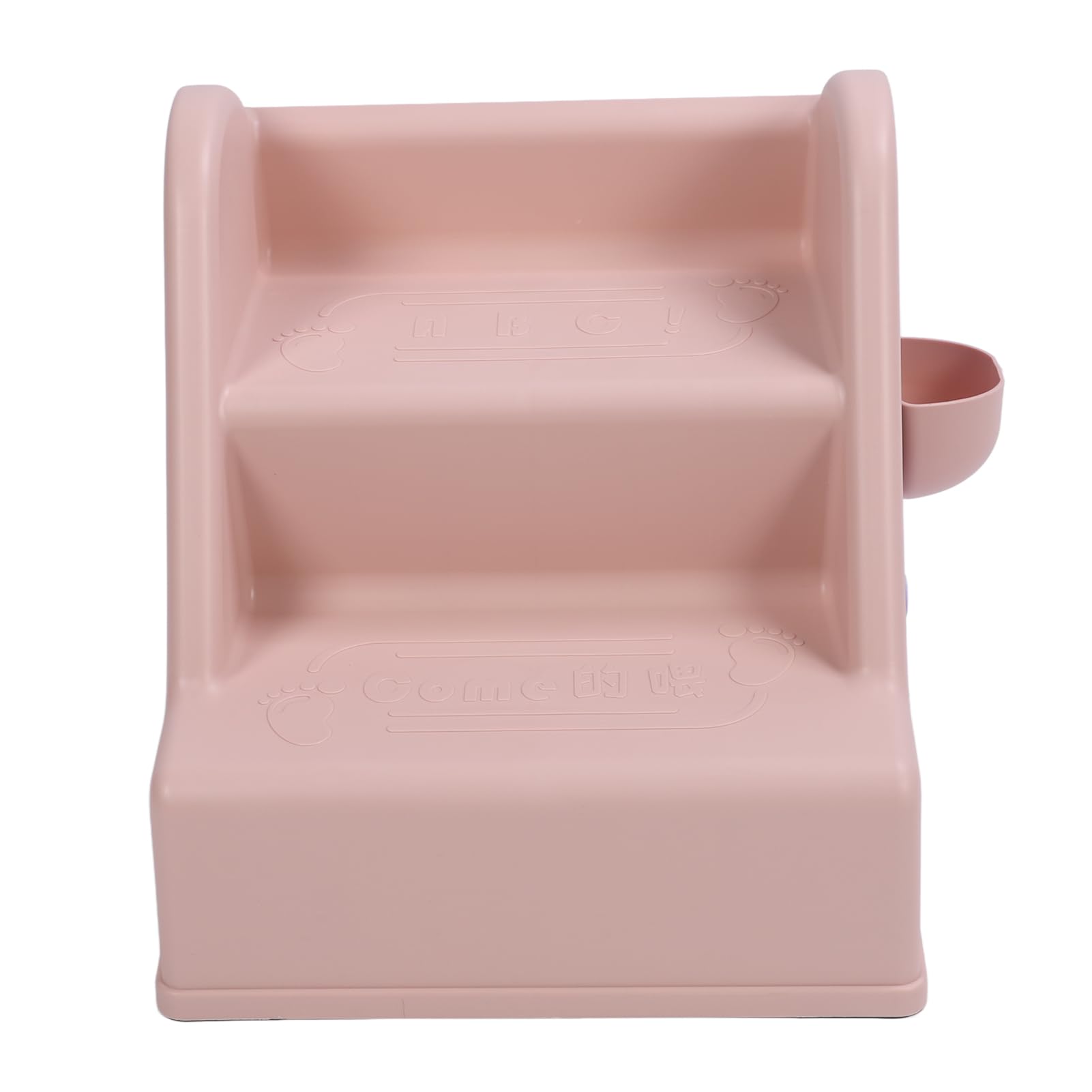 Sgabello da Bagno per Bambini a 2 Gradini con Cestini Laterali per L'addestramento Al Vasino Sgabello per Gradini per gli Oggetti Essenziali dei Bambini Materiale: Plastica (Rosa)