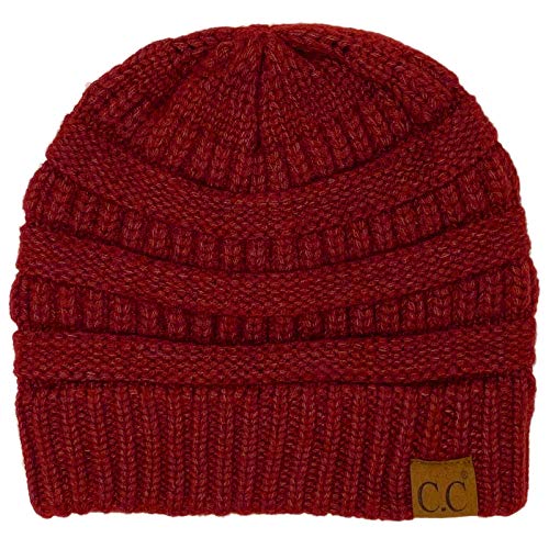 Image of Hatsandscarf CC Exclusives Solid Color Beanie Tail Hat for Adult (MB-20A)