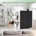 Black Divider for Room Separation - Privacy Dividers for Rooms 3 Panel Folding Screen Indoor Partition Wall Devider Freestanding Portable Changing Separtion Space Dressing Screens