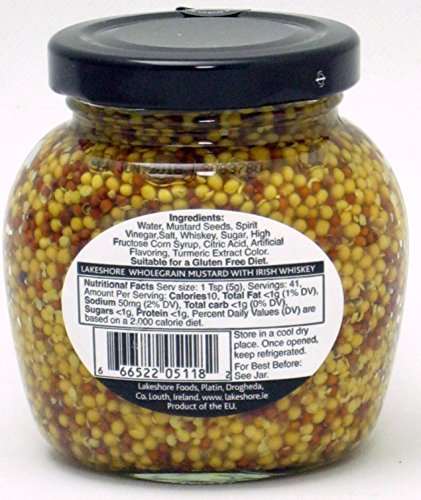 Lakeshore Wholegrain Mustard with Irish Whiskey, 7.23 Ounce - Thumbnail 2