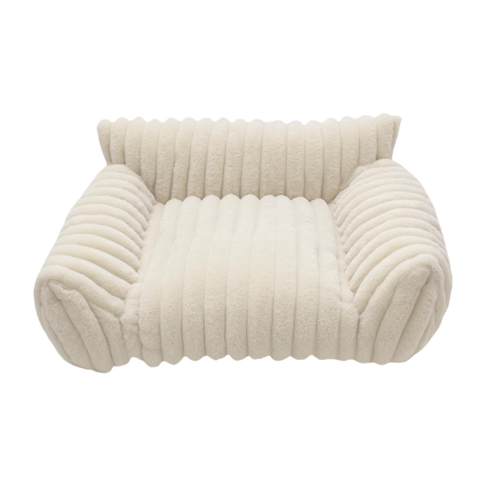 Canapé-lit pour Chat, lit pour Animaux de Compagnie, Facile à Nettoyer, Portable, Fond antidérapant pour Chatons, Chiots, Chats, Petits Chiens, Salon, Blanc