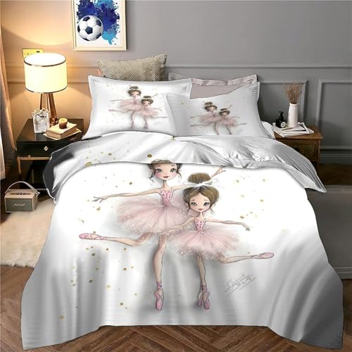 Housse de couette danseuses hypoallergénique en microfibre douce 3D - 6