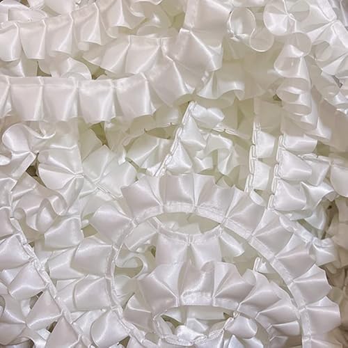 Ribbon Silk Lace 3 Yards Vintage Ribbon Cotton Lace Ribbon Craft Lace Crochet Sewing Lace For Gift Package Wrapping, Bridal Wedding Decoration, Scrapbooking Supplies (White) (White) #TOP4