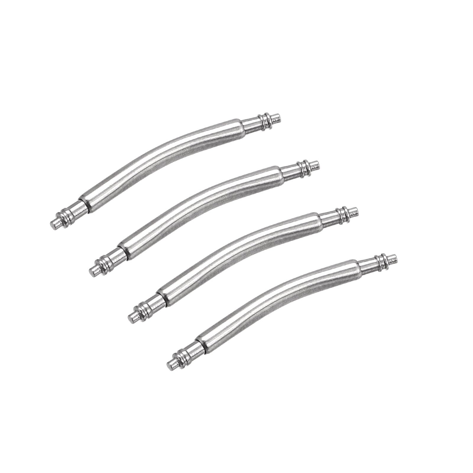 uxcell 4pcs Watch Band Link Pin, Spring Bar Pins, Stainless Steel Double Flanged End Pins for Watch Band Strap