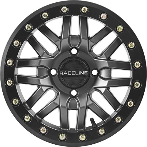 Raceline Ryno Beadlock Wheel (Front/Rear / 15X7 / 4/156 5+2) (Gunmetal) for 14-19 Polaris RANRZR1000XE