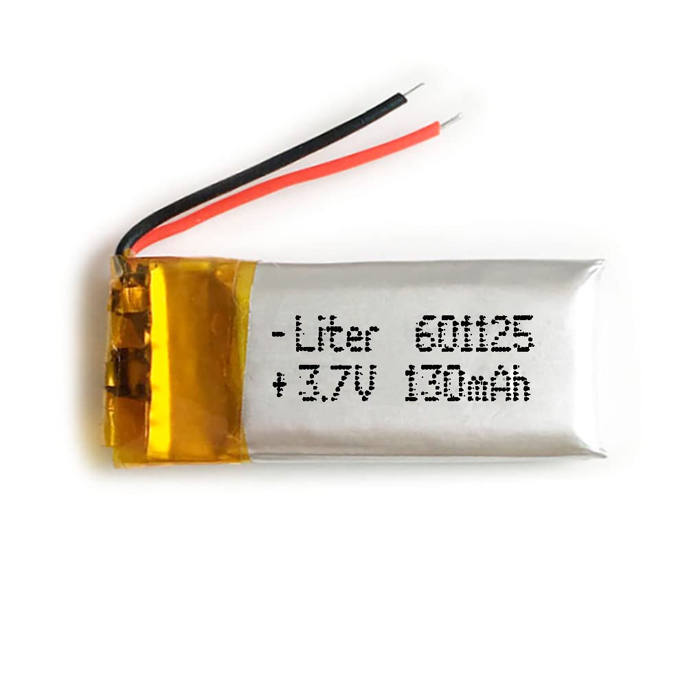 Batería 501035 LiPo 3.7V 130mAh 0.481Wh 1S 5C Liter Energy Battery para Electrónica Recargable teléfono portátil vídeo smartwatch Reloj GPS - No Apta para Radio Control 35x10x5mm (130mAh|501035) — view 17