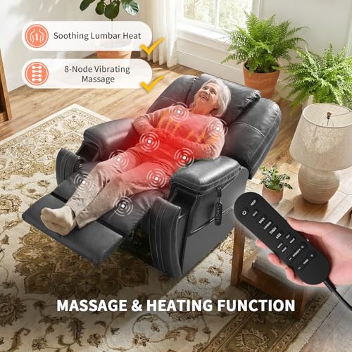 Image of EONIX Triple Motor Power Lift Recliner Chair, Adjustable Headrest, Grey