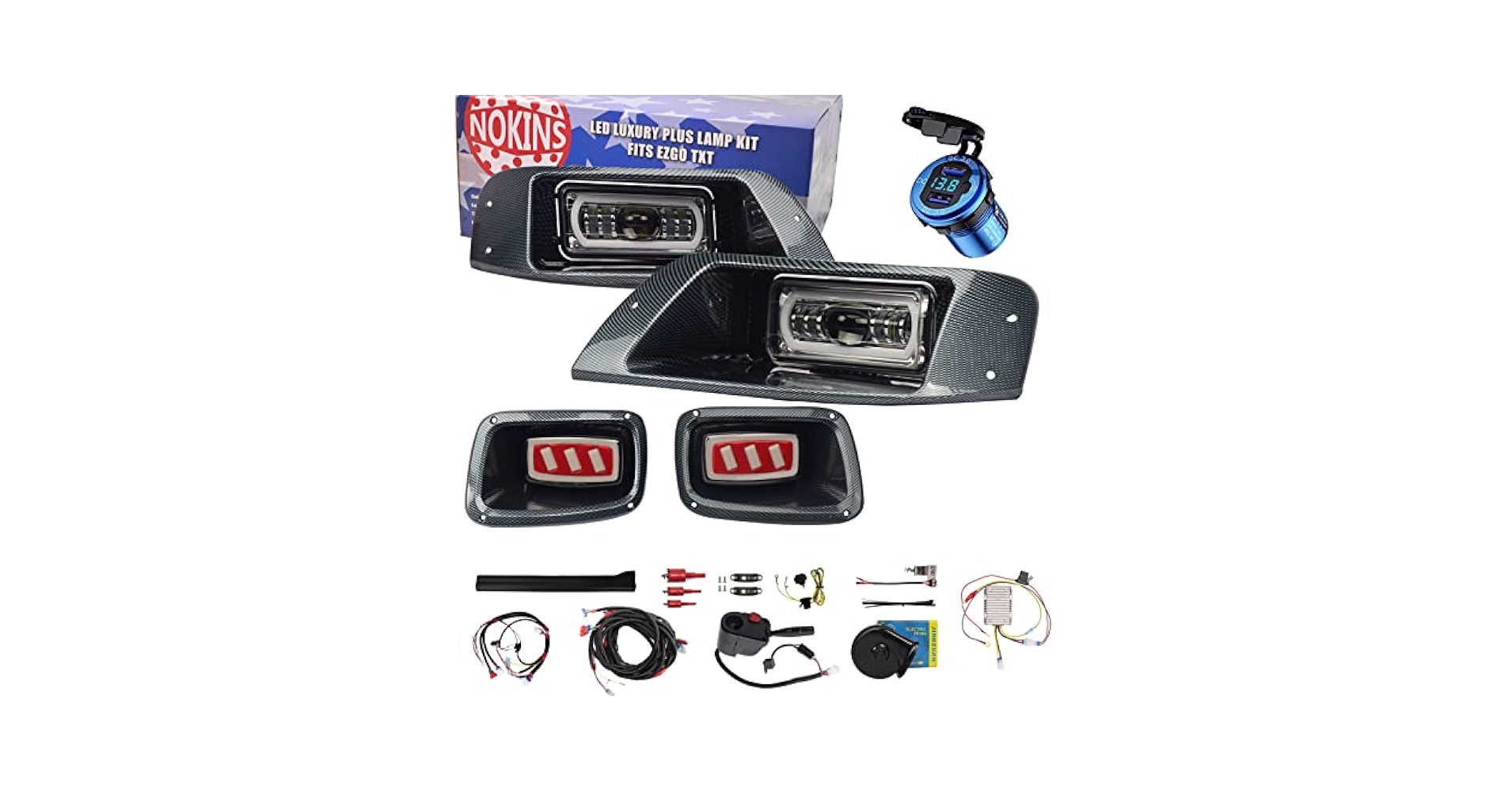 兎仔 éloge the Travel kit NOKINS Deluxe Plus LED Light Kit Fit EZGO TXT 1996-2013 Gas