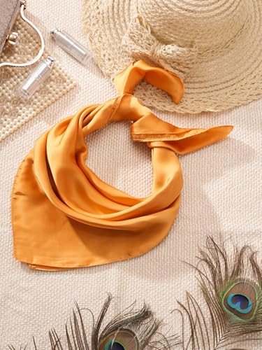 Image of Printed Poly Silken feel Scarf Stole for Women | Stylish, Soft, & Lightweight | Satin Feel Neck Scarf, Hair Scarf, Head Scarf for Women