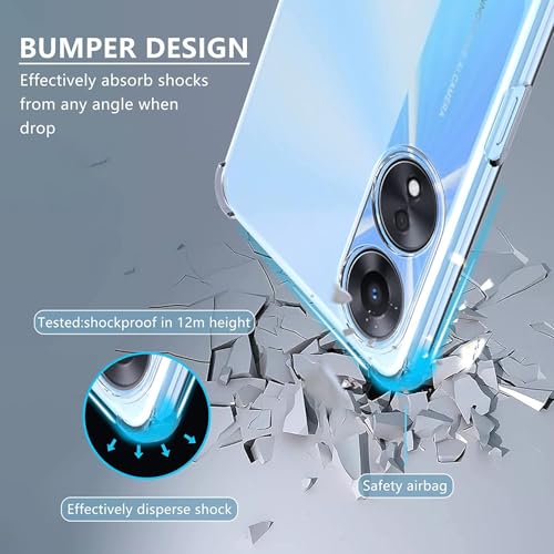 Image of Lustree Compatible with vivo Y100 5G Back Cover| Clear + TPU Case with 4 Corner Air Cushion Protection & Camera Protection | Slim& Stylus Cover for vivo Y100 5G