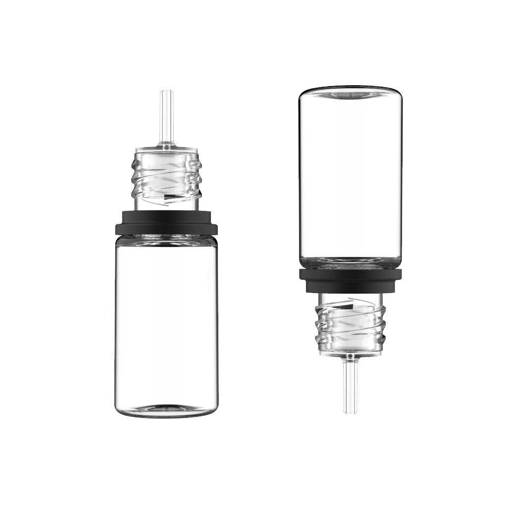 Confezione da 100 bottiglie in plastica PET Chubby Gorilla Signature da 10 ml, per liquidi, oli e altri fluidi (bottiglia trasparente/tappo nero)