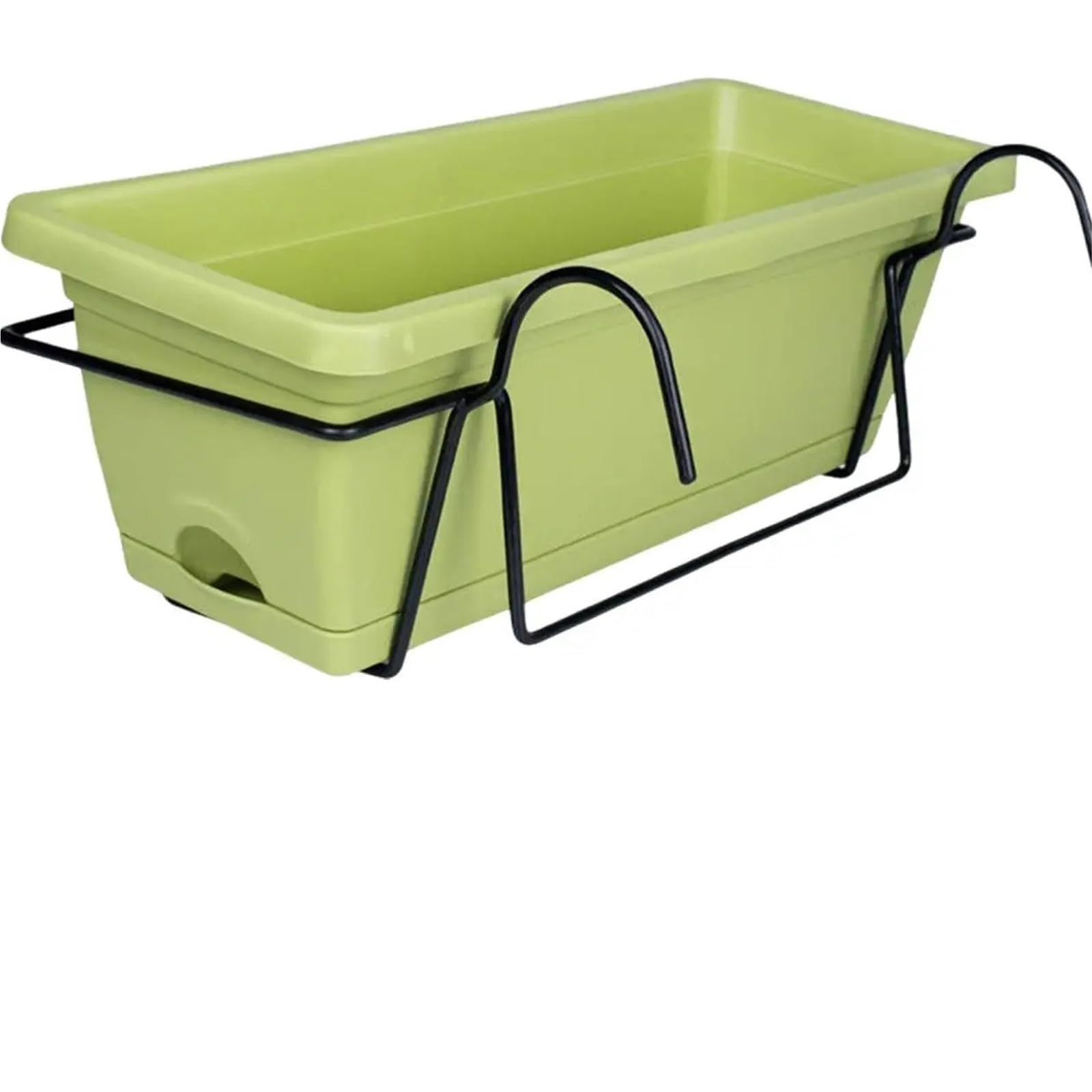 RTBVGHJIK Railing Planter Flower Pot With Tray Rack Vegetable Planting Plant Basket Window Box For Yard Farmhouse Outdoor for Outdoor Plants(Green)